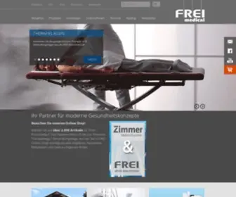 Frei-AG.de(Therapieliegen, Medizinische Trainingsgeräte, Praxisausstattung für Physiotherapie, Krankengymnastik und Fitness) Screenshot