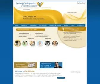 Freibergortho.com(Freiberg Orthopaedics & Sports Medicine) Screenshot