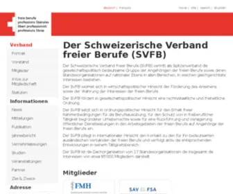 Freieberufe.ch(Der Schweizerische Verband freier Berufe (SVFB)) Screenshot