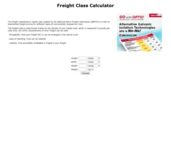 Freight-Class-Calculator.com(Freight Class Calculator) Screenshot