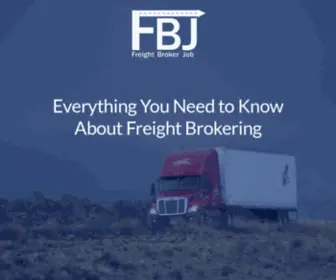 Freightbrokerjob.com(FREE Online Freight Broker Training) Screenshot