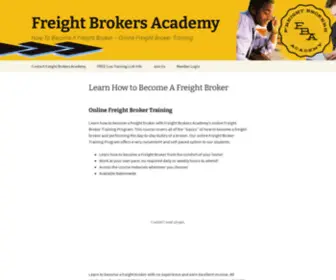 Freightbrokersacademy.com(Learn How to Become A Freight Broker) Screenshot