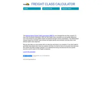Freightclasscalc.com(Freight Class Calculator) Screenshot