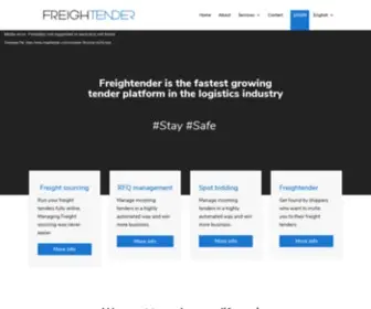 Freightender.com(The fastest growing tender platform in the logistics industry) Screenshot