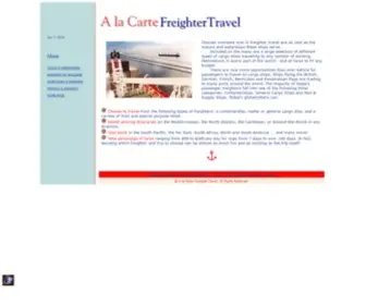 Freighter-Travel.com(A la Carte Freighter Travel) Screenshot
