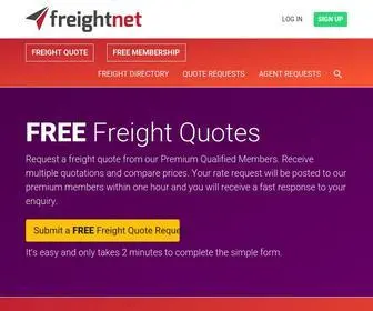 Freightnet.com(Freight forwarders directory and online freight quotes) Screenshot