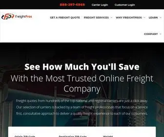Freightpros.com(Freight Quotes) Screenshot