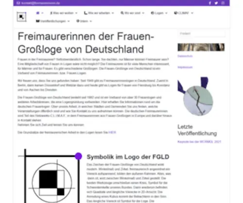 Freimaurerinnen.de(Frauen in der Freimaurerei) Screenshot