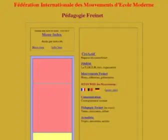 Freinet.org(Mouvement Freinet) Screenshot