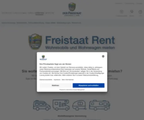 Freistaat-Rent.de(Wohnmobile mieten oder Wohnwagen mieten) Screenshot