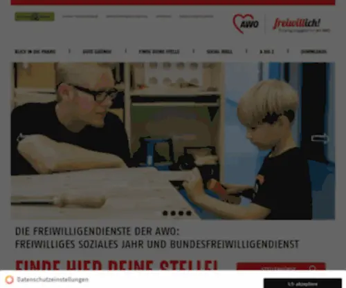 Freiwillich.de(Die Freiwilligendienste der AWO) Screenshot