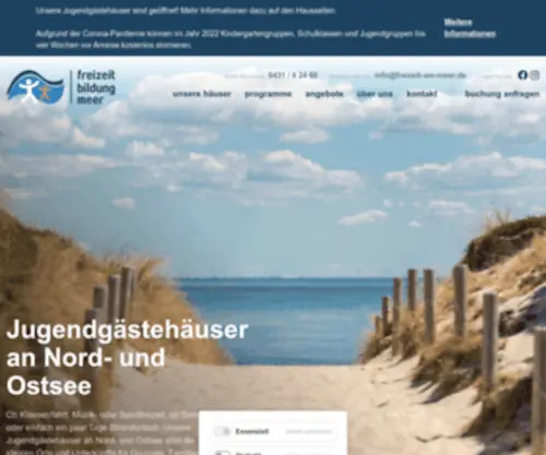 Freizeit-AM-Meer.de(Jugendgästehäuser Nordsee und Ostsee) Screenshot