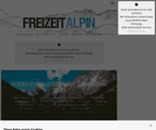 Freizeitalpin.com(Freizeitalpin, dein alpines Onlinemagazin) Screenshot