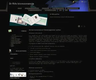 Frekvenciakezeles.hu(Dr Rife biorezonancia) Screenshot