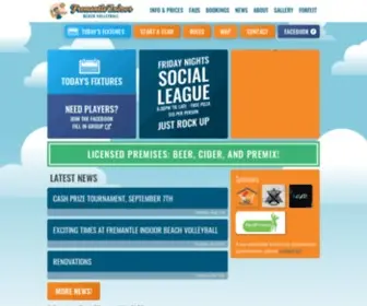 Fremantleindoor.com.au(Fremantle Indoor Beach Volleyball) Screenshot