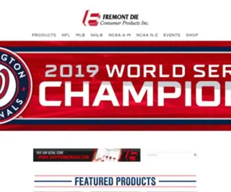 Fremontdie.com(Fremont Die Official Licensed Products for MLB NCAA NFL NHL Novelty Sports Products) Screenshot