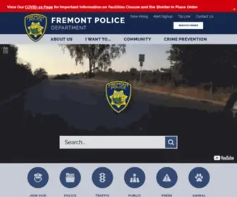 Fremontpolice.gov(Fremont Police Department) Screenshot