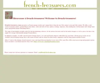 French-Treasures.com(French antique textiles) Screenshot