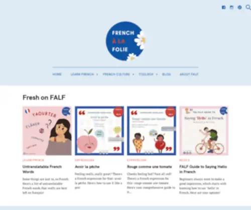 Frenchalafolie.com(French à la folie) Screenshot