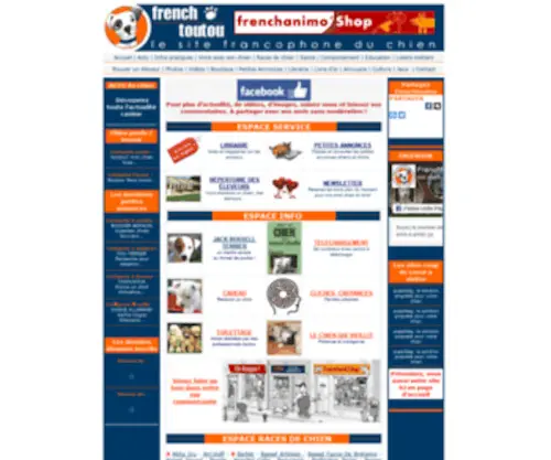 Frenchanimoshop.com(Chiens en vedette sur Frenchtoutou) Screenshot
