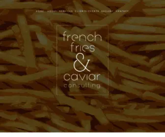 Frenchfriesandcaviar.com(French Fries and Caviar) Screenshot