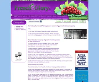 Frenchglory.com(Isotonic Oligopin OPC 3 supplement here for living longer in good health) Screenshot