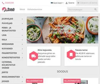 Frenchgourmand.eu(French Gourmand valikus on juba ligi 2000 erinevat toodet) Screenshot