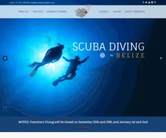 Frenchiesdivingbelize.com(Frenchie’s Diving has been offering diving services in Belize since 1981 and) Screenshot