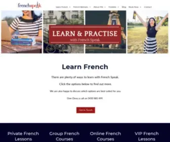 Frenchspeak.com.au(Learn French with French Speak Australia) Screenshot