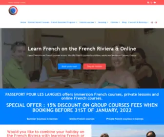 Frenchsummerclasses.com(French summer school in Cannes) Screenshot