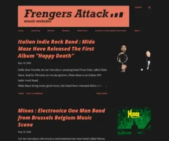 Frengersattack.com(Frengers Attack Music Webzine) Screenshot