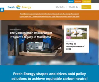 Fresh-Energy.org(Bold policy for a just) Screenshot