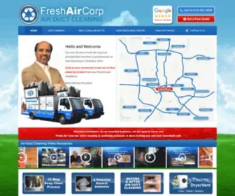 Freshaircorp.com(Air Duct Cleaning Columbus) Screenshot