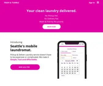 Freshandtumble.com(Seattle On Demand Laundry Service) Screenshot