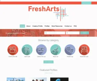 Freshartsregistry.org(Fresh Arts Artist Registry) Screenshot