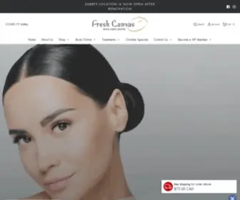 Freshcanvasspa.com(Fresh Canvas Spa & Laser Centre) Screenshot