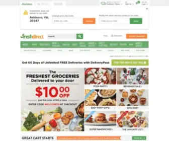 Freshdirect.com(Online grocer providing high quality fresh foods and popular grocery and household items at inc) Screenshot