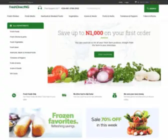 Freshdirectng.com(Fresh Direct Nigeria) Screenshot