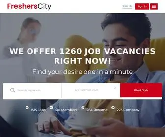 Fresherscity.com(Freshers City) Screenshot