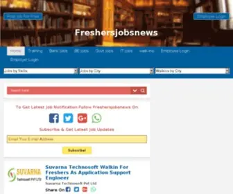 Freshersjobsnews.in(Freshersjobsnews) Screenshot