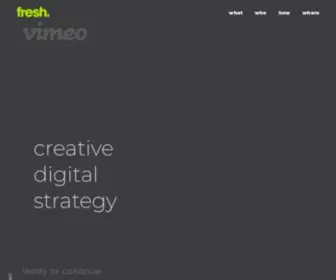 Freshiscool.com(Welcome // Fresh Interactive) Screenshot