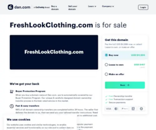 Freshlookclothing.com(Create an Ecommerce Website and Sell Online) Screenshot