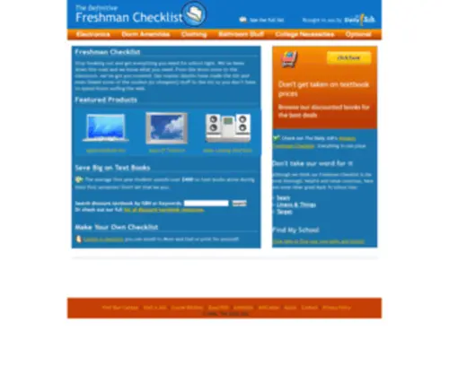 Freshmanchecklist.com(Link slot banyak bonus) Screenshot