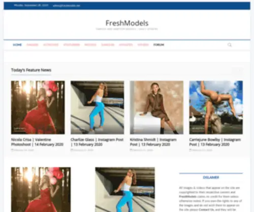 Freshmodels.net(Famous and amateur models) Screenshot