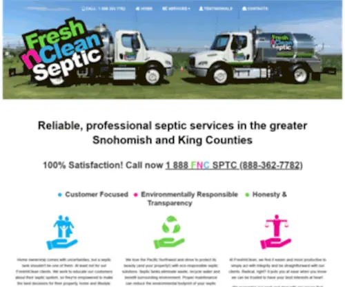 Freshncleanseptic.com(Fresh N Clean Septic) Screenshot