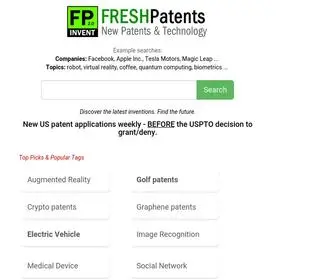 Freshpatents.com(FreshPatents) Screenshot