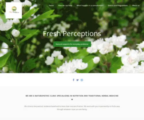 Freshperceptions.com(Natural supports for everyday problems) Screenshot