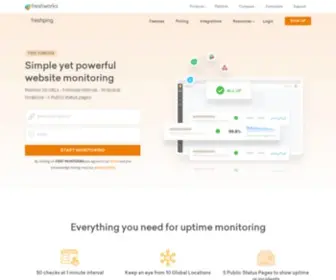 Freshping.io(Free website monitoring software by Freshworks) Screenshot