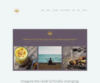 Freshstartayurveda.com(Fresh Start Ayurveda) Screenshot