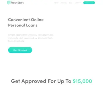 Freshstartfinance.ca(Canada-Wide Online Personal Loans) Screenshot